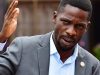 Ugandan opposition leader and singer Robert Kyagulanyi Ssentamu, known as Bobi Wine addresses a news conference in Kampala