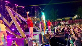 KAMO MPHELA A SOUTHAFRICA AMAPIANO ARTIST LIVE AT TUSKER NEON RAVE STREET.